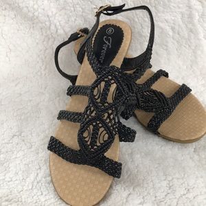 Brand new black sandals size 8